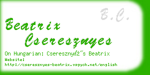 beatrix cseresznyes business card